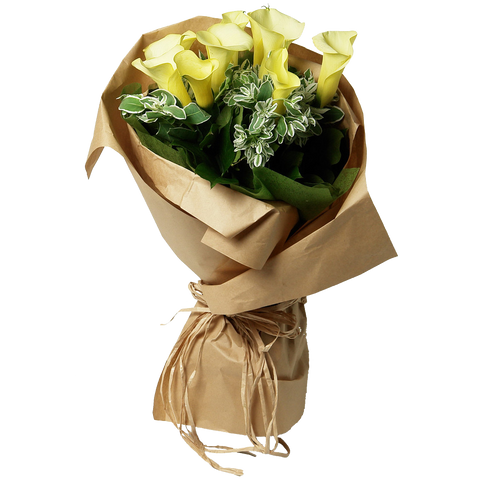 Calla Lilies with Matching Greens